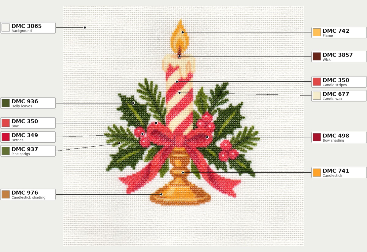 Holiday Candle — 8" x 8"