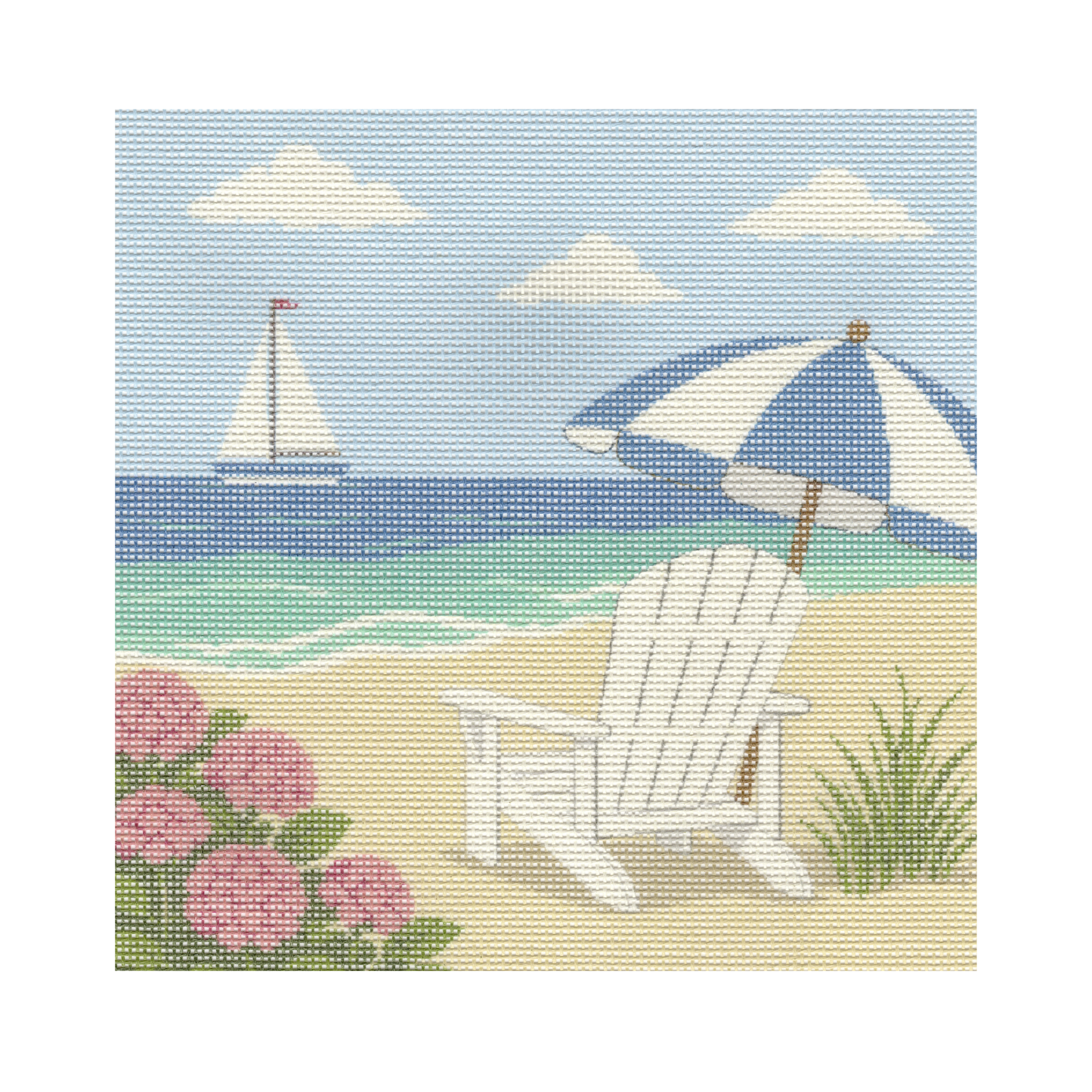 Relaxing Beach Scene — 12" x 12" Canvas