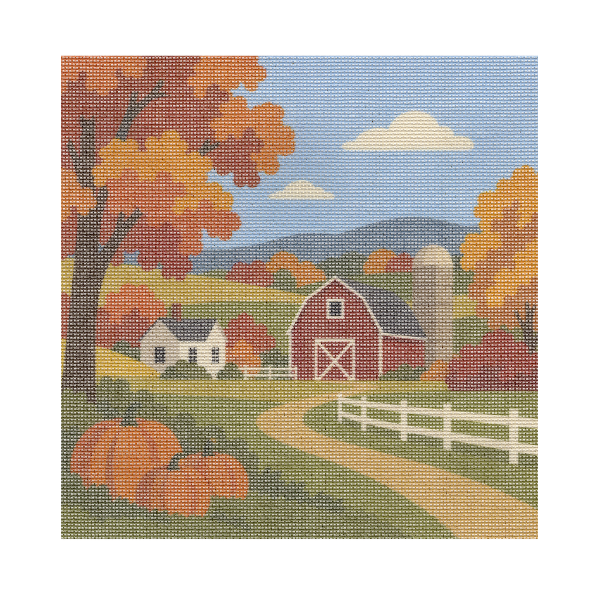 Farm in Fall — 12" x 12" Canvas