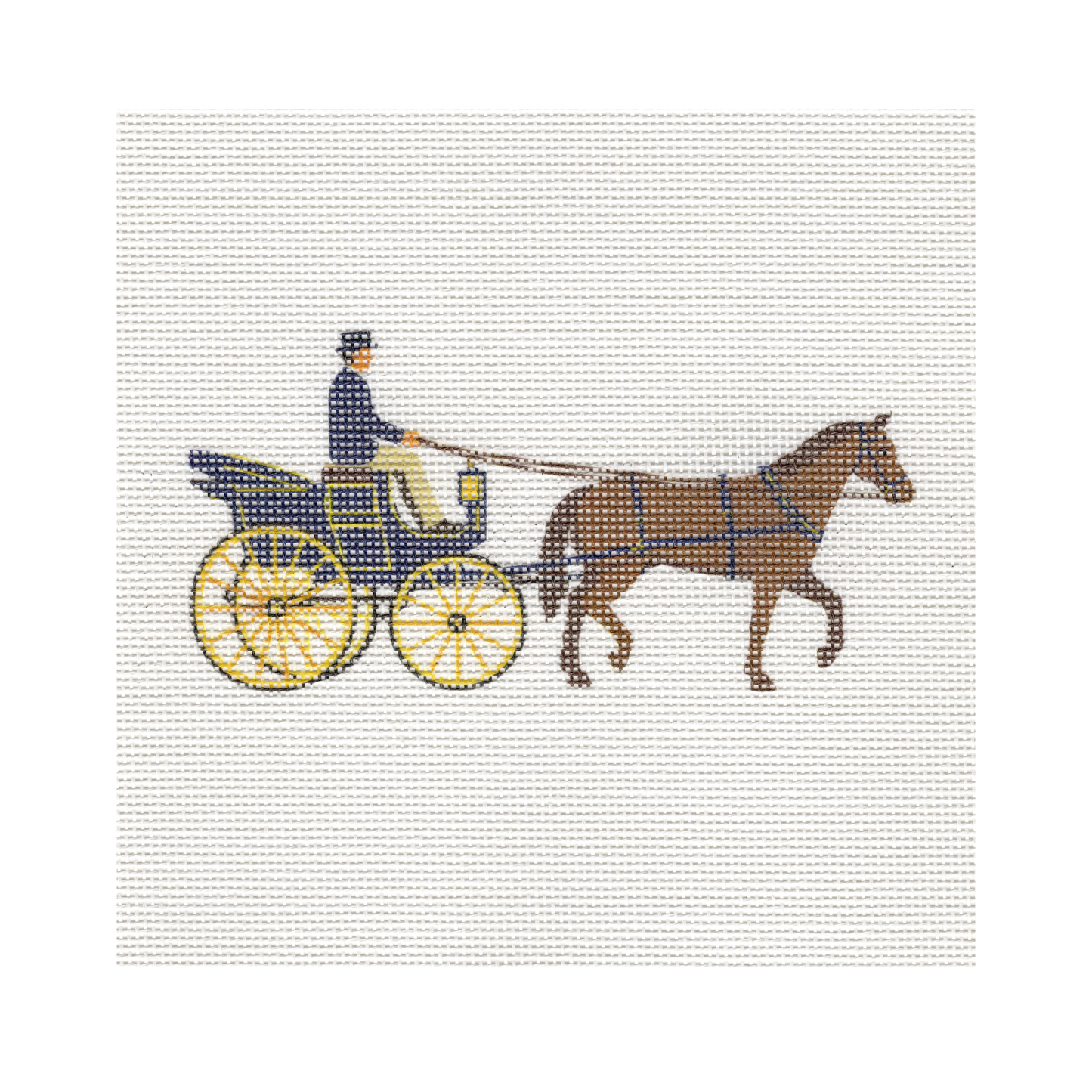 Horse Drawn Carriage — 8" x 8" Canvas