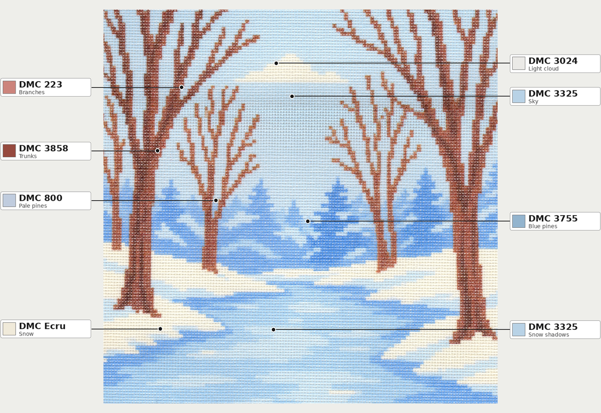 Frozen Forest — 12" x 12"