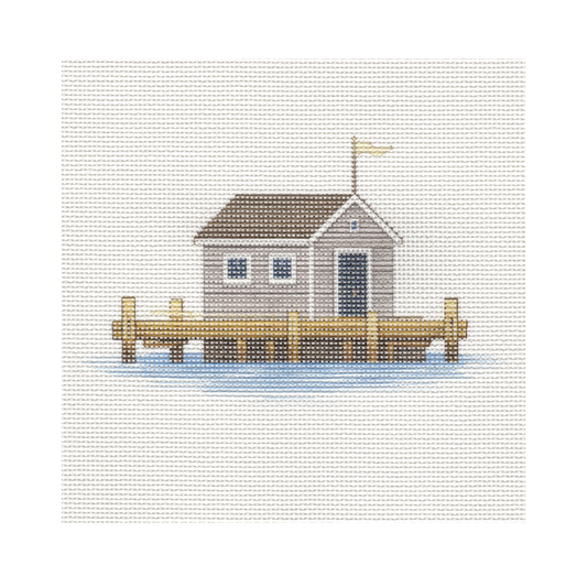Boat House — 8" x 8" Canvas