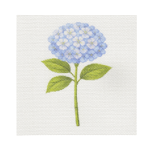 Blue Hydrangea — 8" x 8" Canvas