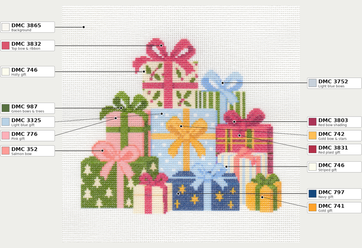 Christmas Presents  — 8" x 8"
