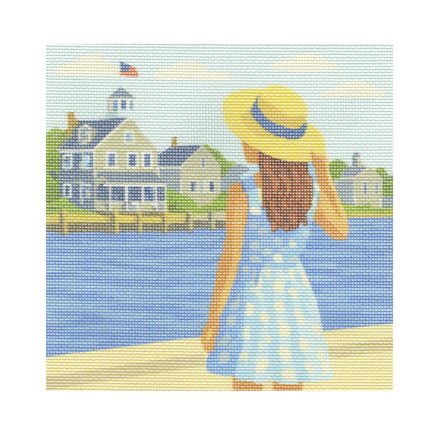 Girl on Nantucket — 12" x 12" Canvas