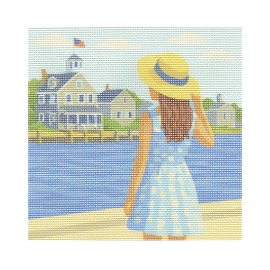 Girl on Nantucket — 12" x 12" Canvas