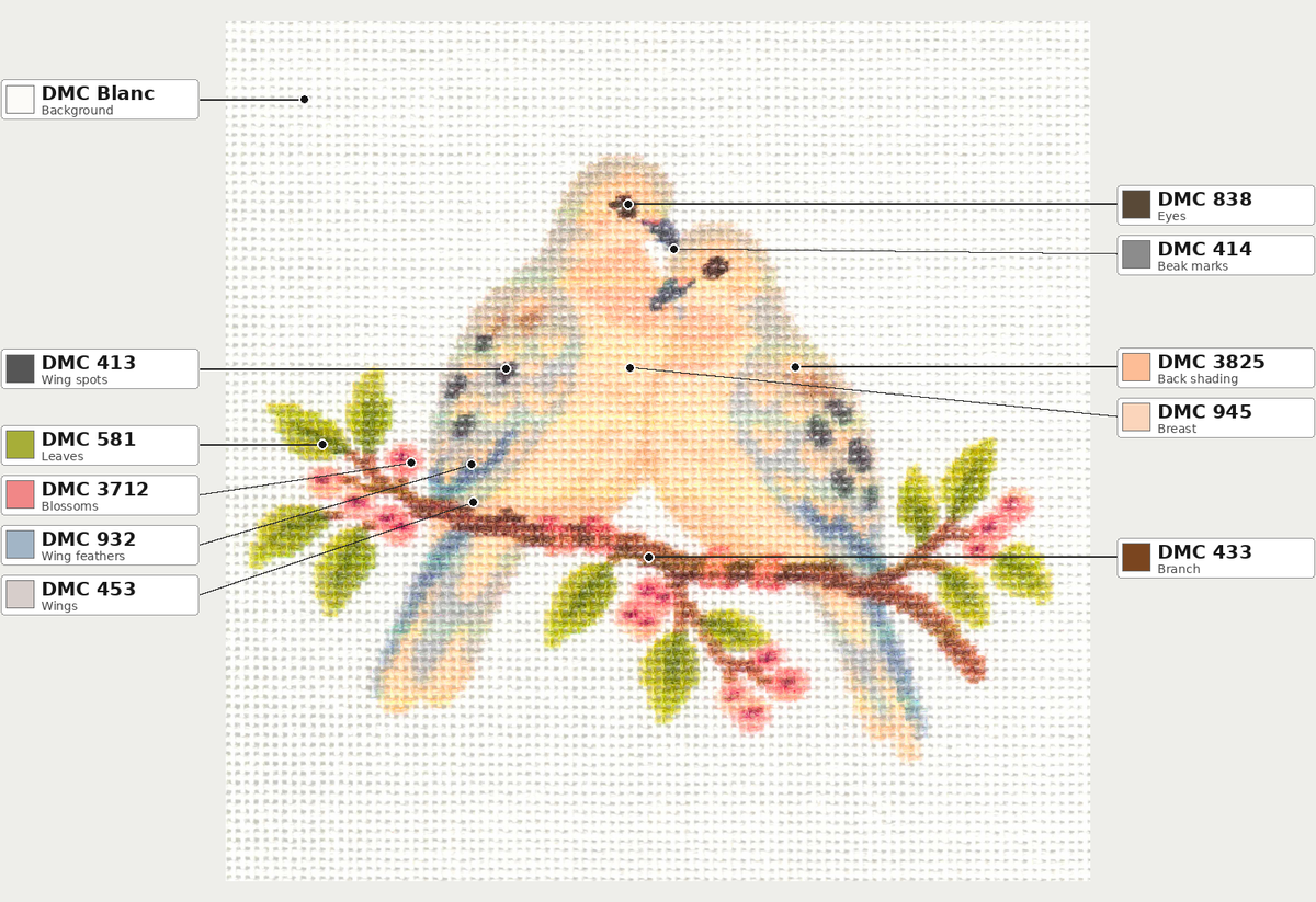 Turtledoves Together — 8" x 8" Canvas