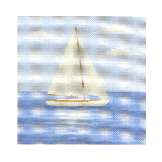 Sailboat at Sea — 12" x 12" Canvas