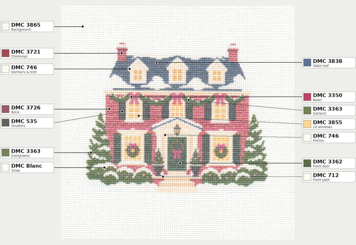 Holiday House — 8" x 8"
