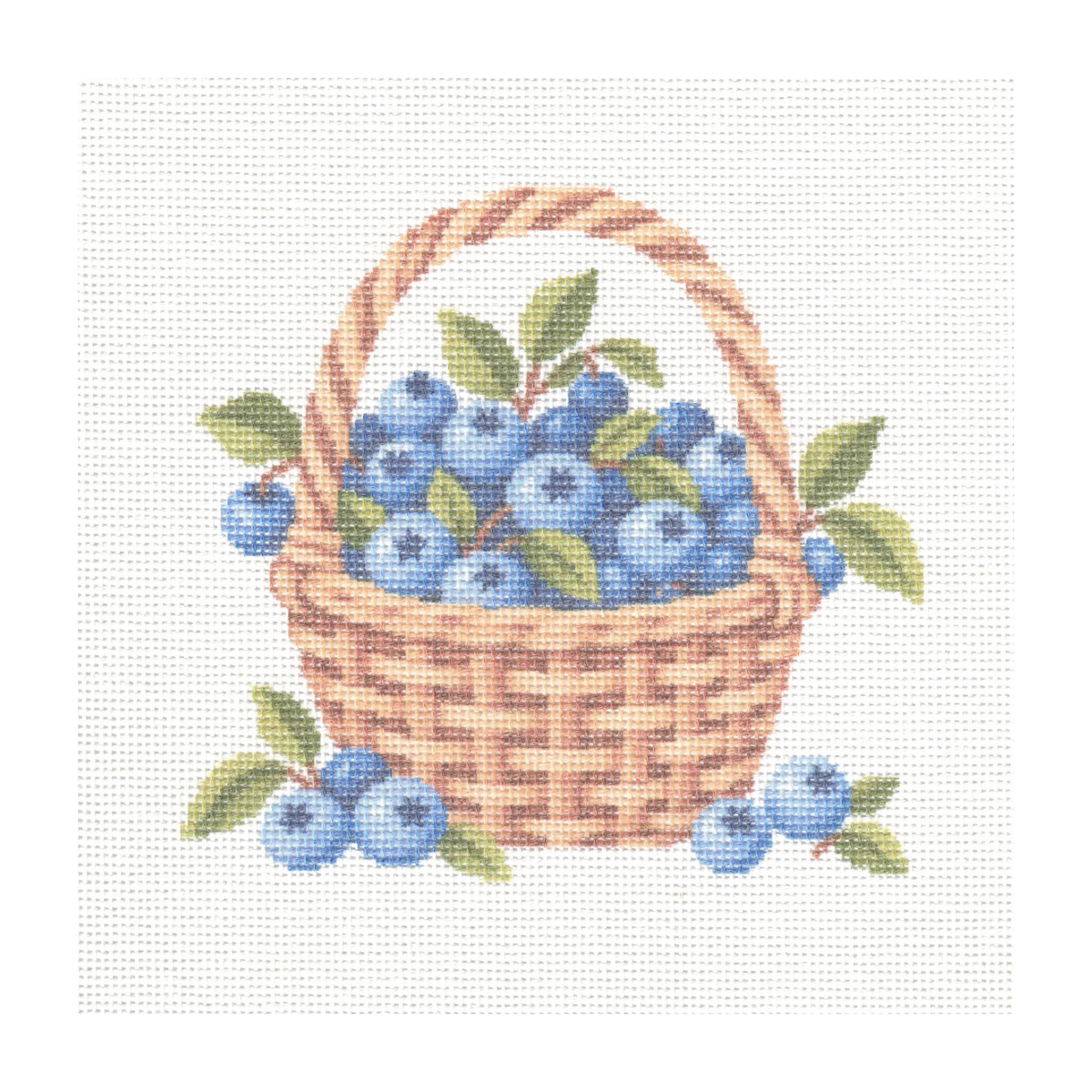 Blueberries in Basket — 8" x 8"