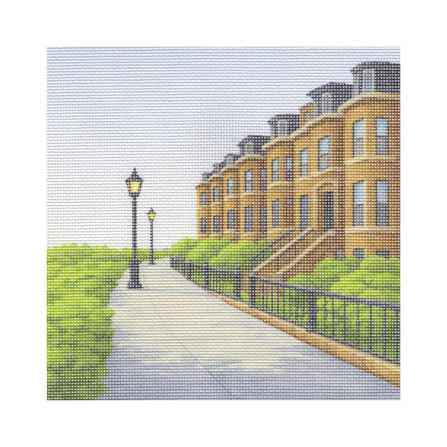Back Bay Street in Summer — 12" x 12" Canvas