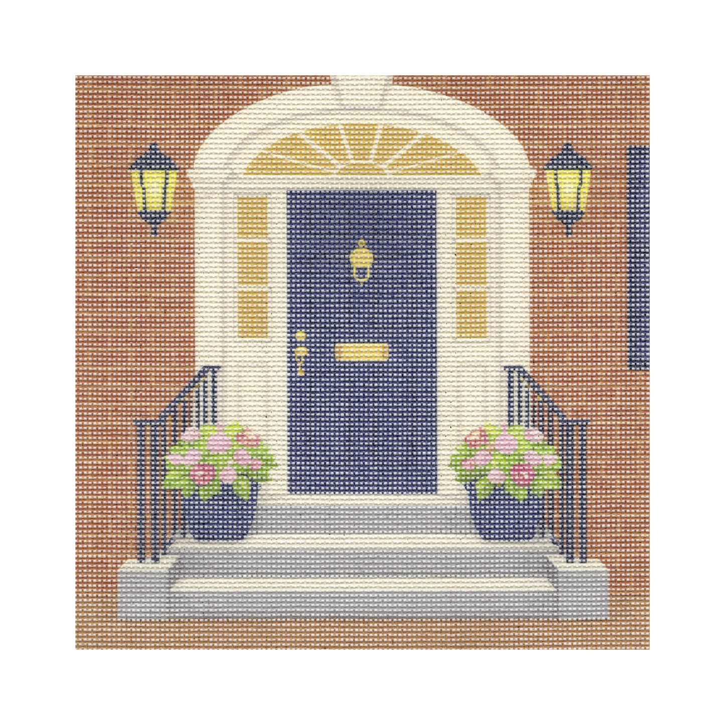Classic Beacon Hill Front Door — 12" x 12" Canvas