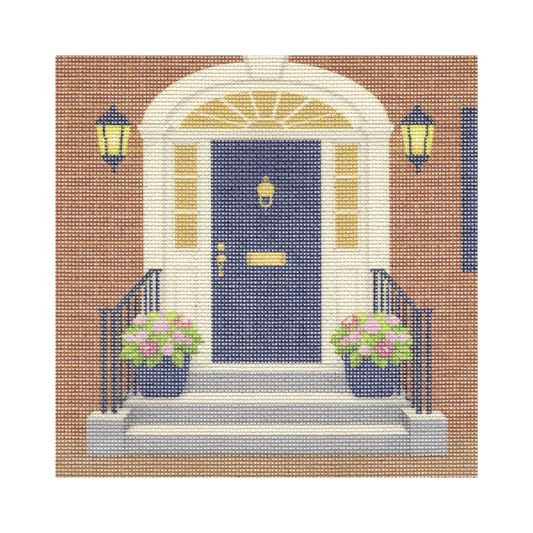 Classic Beacon Hill Front Door — 12" x 12" Canvas