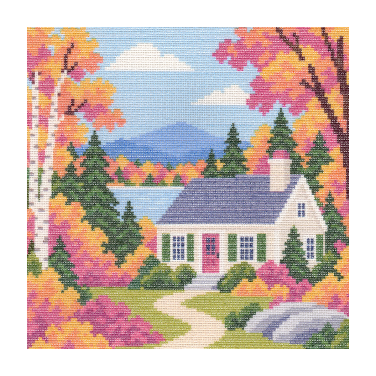 Autumn Cottage — 12" x 12"