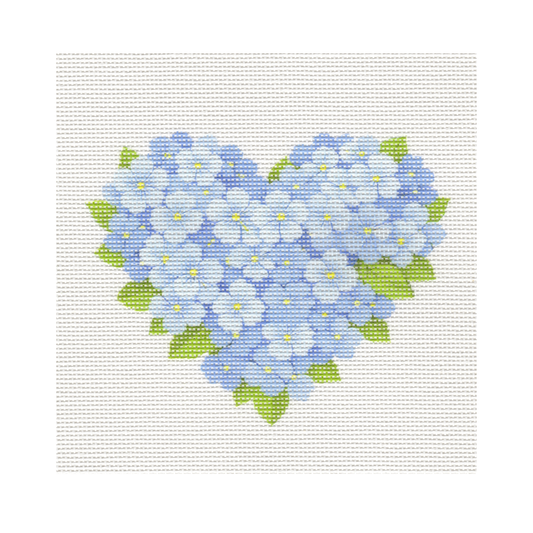 Heart Made of Hydrangeas — 8" x 8" Canvas