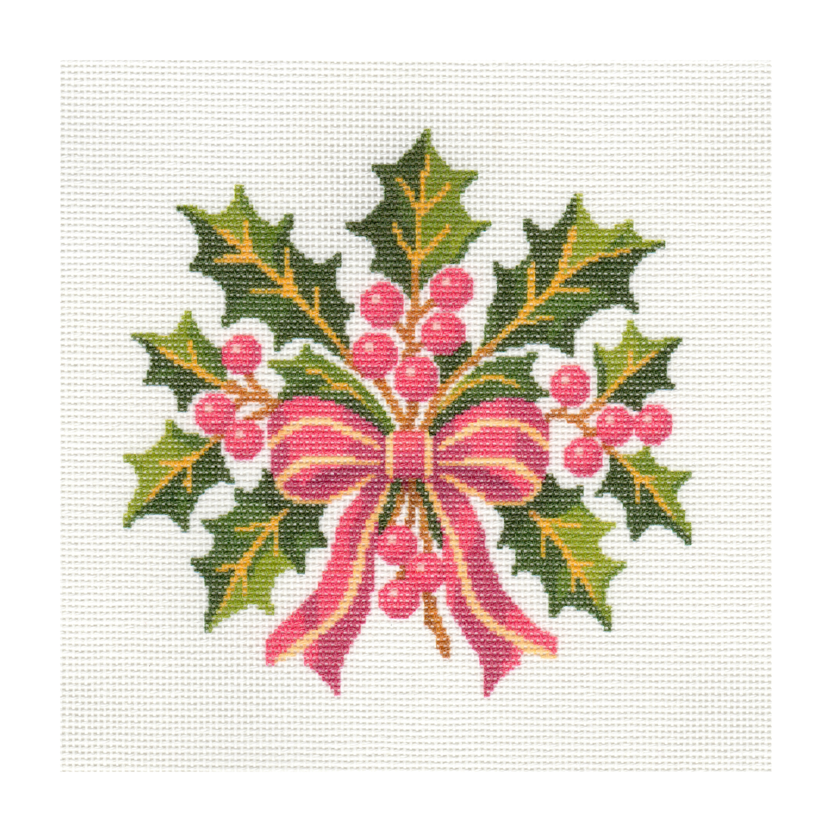 Holly Leaves  — 8" x 8"