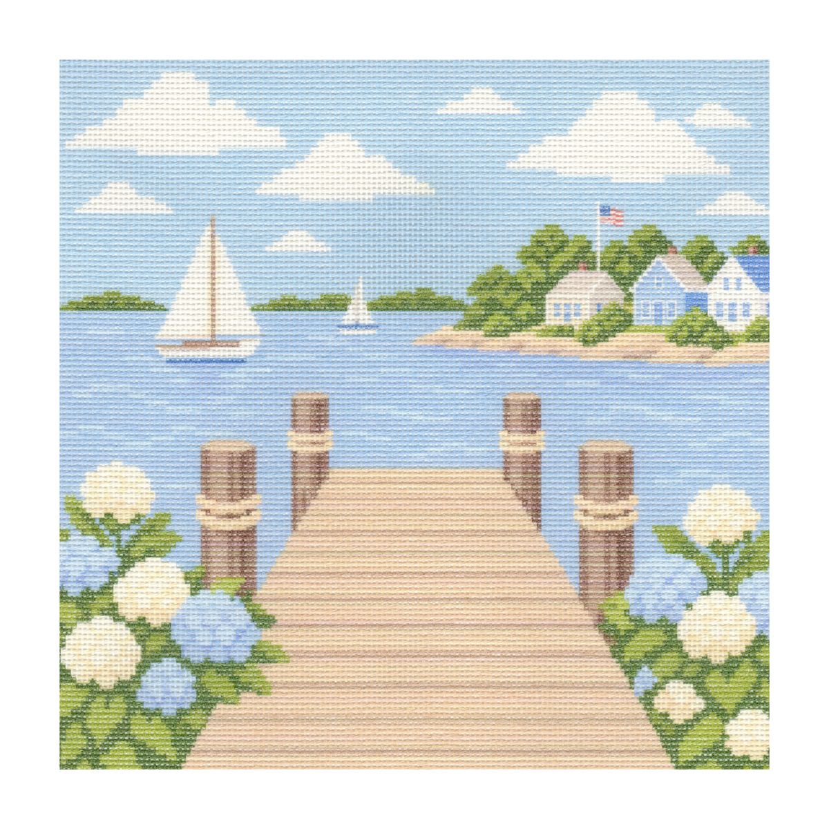 Dock in Summer  — 12" x 12"