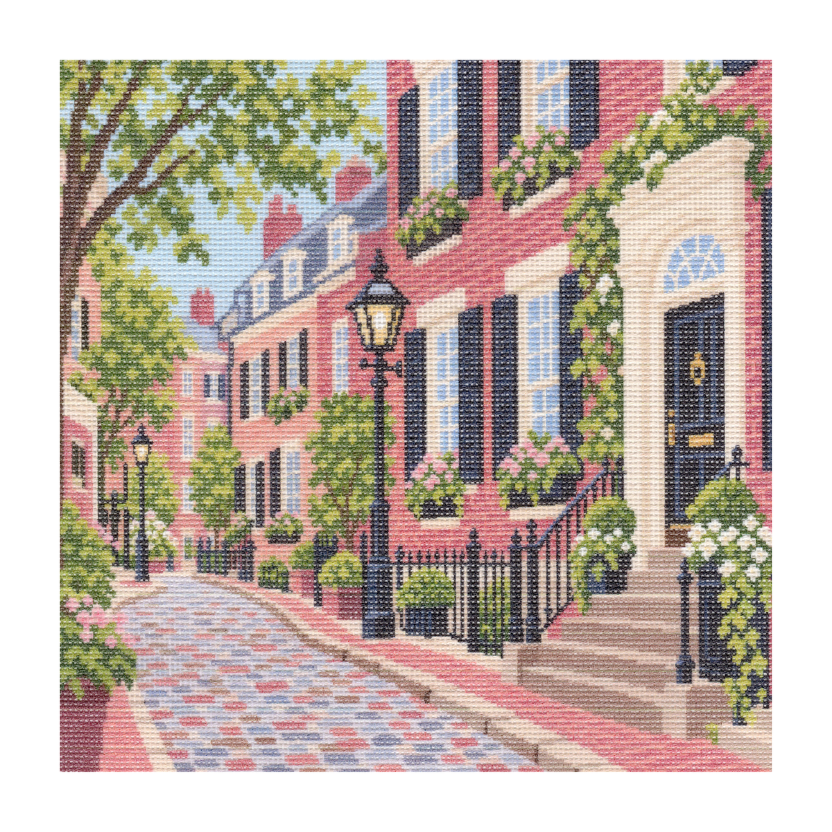 Beacon Hill Street in Summer — 12" x 12"