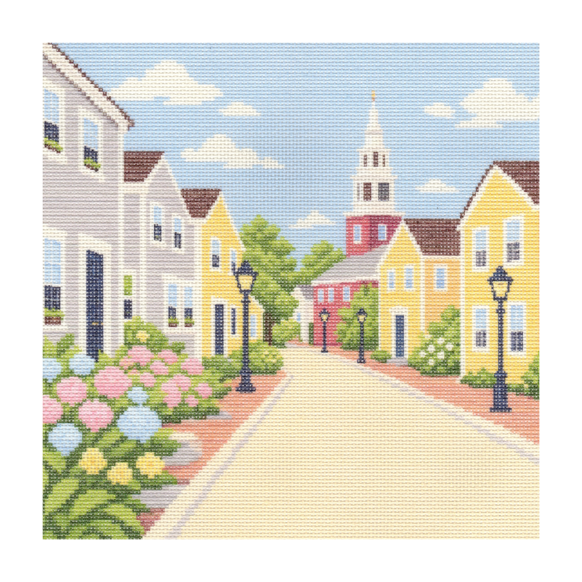 Nantucket Street in Summer — 12" x 12"