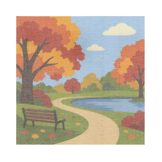 Park in Fall — 12" x 12" Canvas